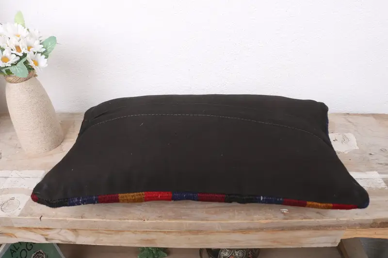 8x16 Red Pillow Cover, Vintage Pillow, Wool Kilim Pillow Pillow Case, Interior Designer Pillow, Pillow Case, Turkish Kilim Pillow - 7
