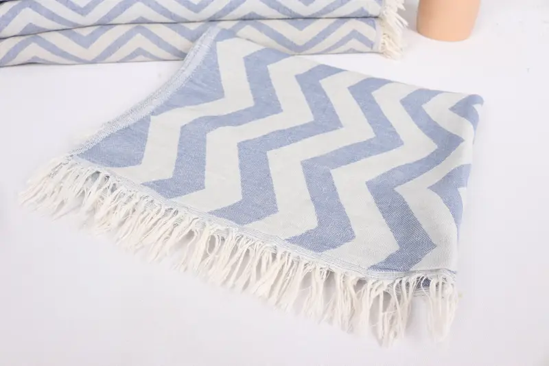 Organic Tea Towel, Turkish Towel Hand Towel, Bathroom Hand Towel, Wedding Gift, Gym Towel, Turkish Tea Towel, 40x24 Cotton Zigzag Design Towel - 5