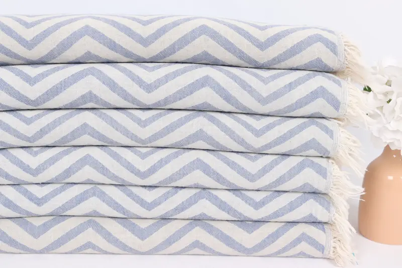 Organic Tea Towel, Turkish Towel Hand Towel, Bathroom Hand Towel, Wedding Gift, Gym Towel, Turkish Tea Towel, 40x24 Cotton Zigzag Design Towel - 3