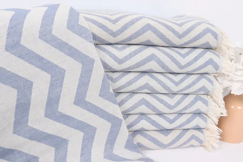 Organic Tea Towel, Turkish Towel Hand Towel, Bathroom Hand Towel, Wedding Gift, Gym Towel, Turkish Tea Towel, 40x24 Cotton Zigzag Design Towel - 1
