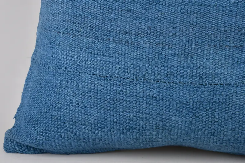 Vintage Kilim Pillow, Throw Kilim Pillow, Accent Throw Pillow Cover, 24x24 Blue Cushion, Antique Pillows, Cushion Case, Rustic Pillow Case - 4