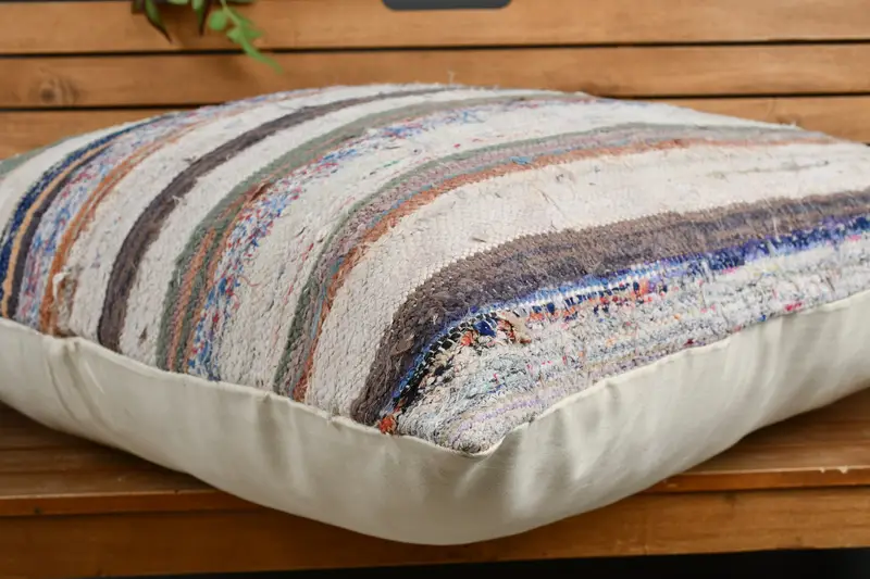 Boho Pillow, Kilim Pillow Cover, 32x32 White Pillow, Morroccon Kilim Cushion Pillow Case, Cushion, Kilim Cushion Sham, Vintage Pillow - 3