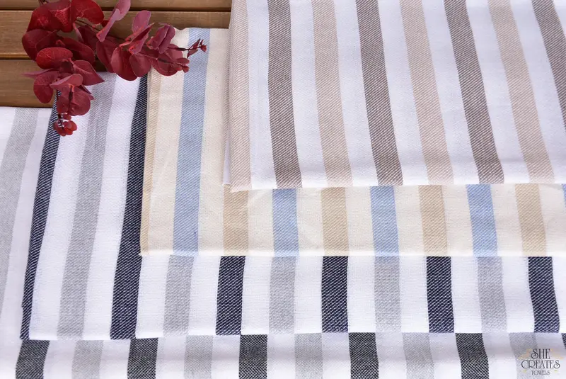 Handmade Gift, 70x40 Cotton Striped Towel, Soft towel, Family Gift, Bachelorette Party Gifts For Bride, Bachelor Gifts, Friends Beach Towel - 4