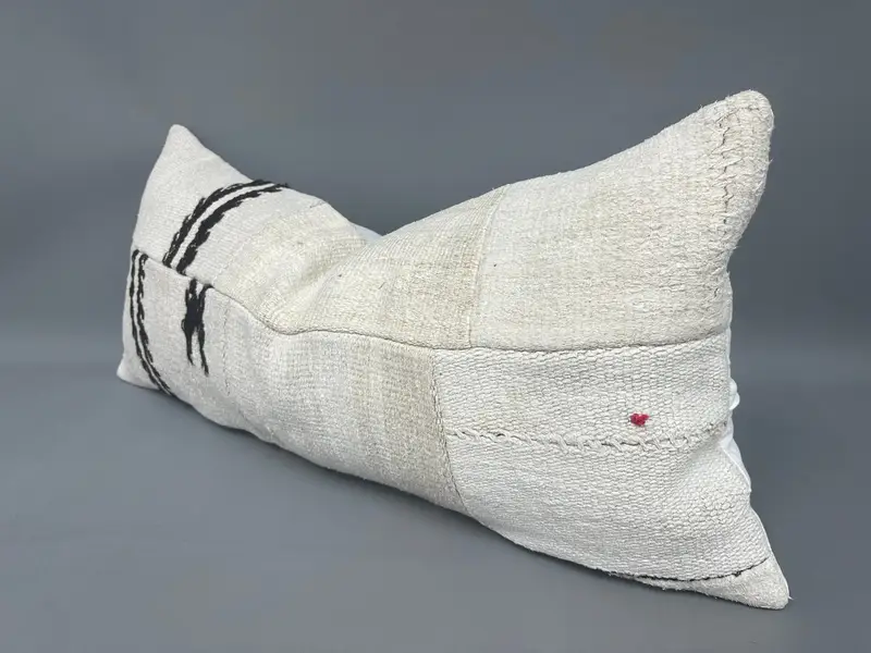 Decorative Throw Pillow Sham, Toss Pillow Case, Pillow, Boho Pillow Sham Cover, 16x36 Beige Cushion Case, Kilim Cushion Sham, Handmade Kilim Cushion - 3