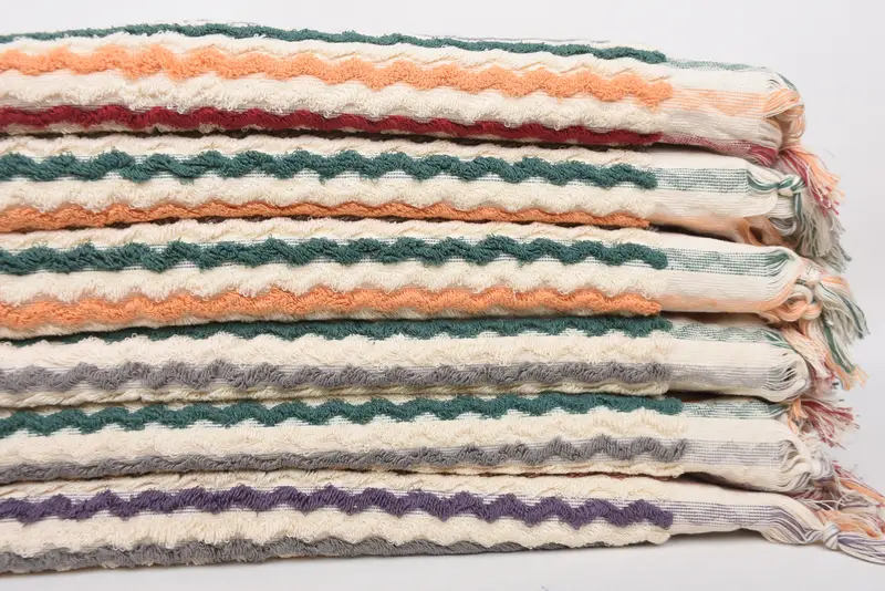 Personalize Gift, Bachelor Gifts, Bachelorette Party Decorations, 70x40 Cotton Pom Pom Zigzag Design Towel, Bachelorette Party Gifts Bridesmaids - 3