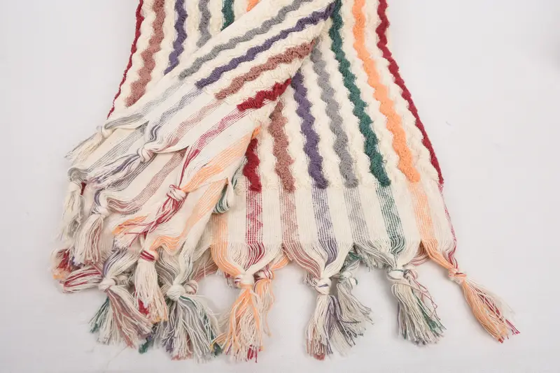 Personalize Gift, Bachelor Gifts, Bachelorette Party Decorations, 70x40 Cotton Pom Pom Zigzag Design Towel, Bachelorette Party Gifts Bridesmaids - 8