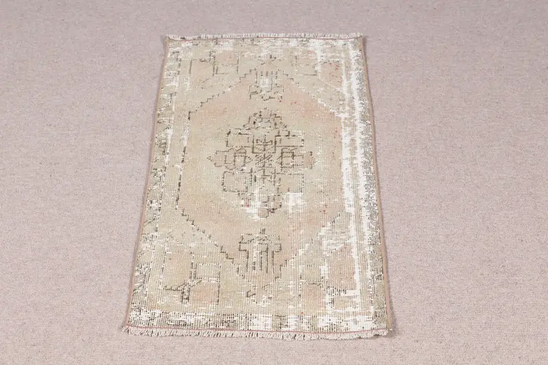 Alfombra 50x90cm, Estampado Persa Marrón y Beige