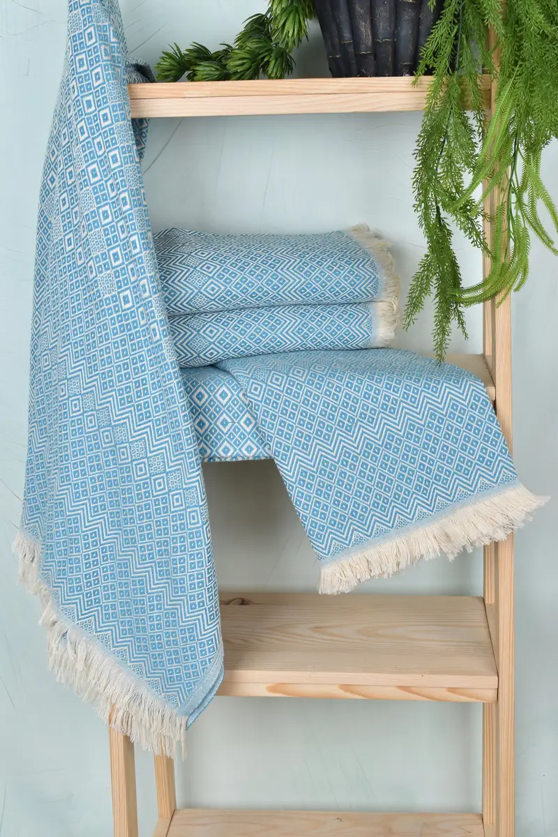 70x40 Cotton Diamond Towel, Sand-free towel, Monogrammed Turkish Towel, Bridesmaid Gift Towel, Home Decor Towel, Towel With Name, Housewarming Gift - 6