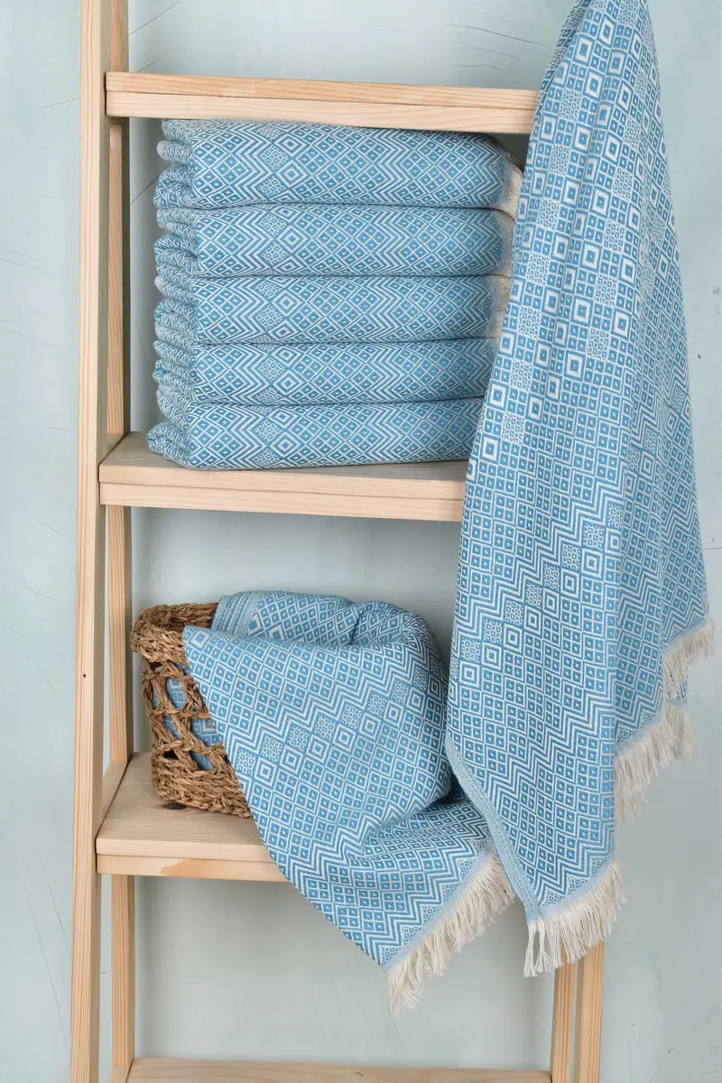 70x40 Cotton Diamond Towel, Sand-free towel, Monogrammed Turkish Towel, Bridesmaid Gift Towel, Home Decor Towel, Towel With Name, Housewarming Gift - 3