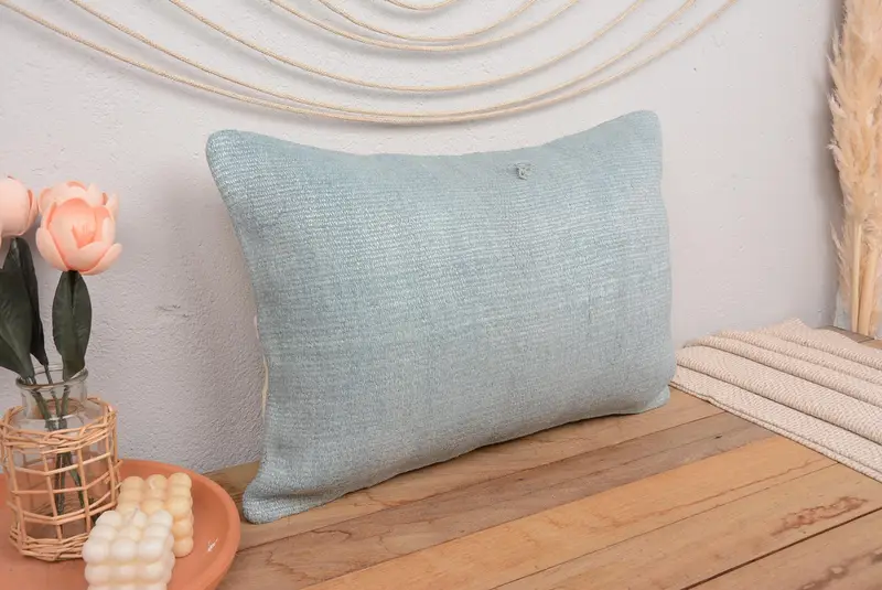 16x24 Green Cushion Case, Pillow Sham, Throw Kilim Pillow, Boho Pillow Sham Cover, Neutral Throw Pillow Sham, Kilim Pillow - 1
