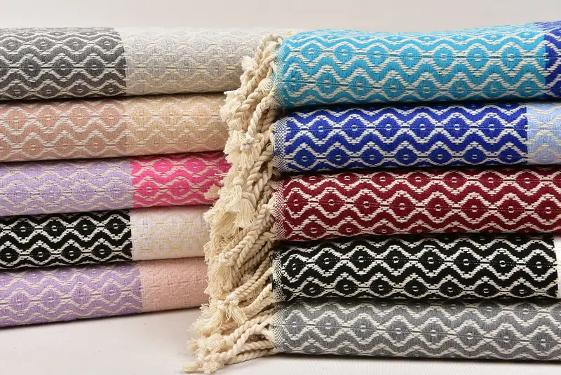 Custom Beach Towels, 70x40 Cotton Striped Towel, Yoga Towel, Bachelorette Party Gift, Valentines Day Gift, Organic towel, Custom Wedding Gifts - 1