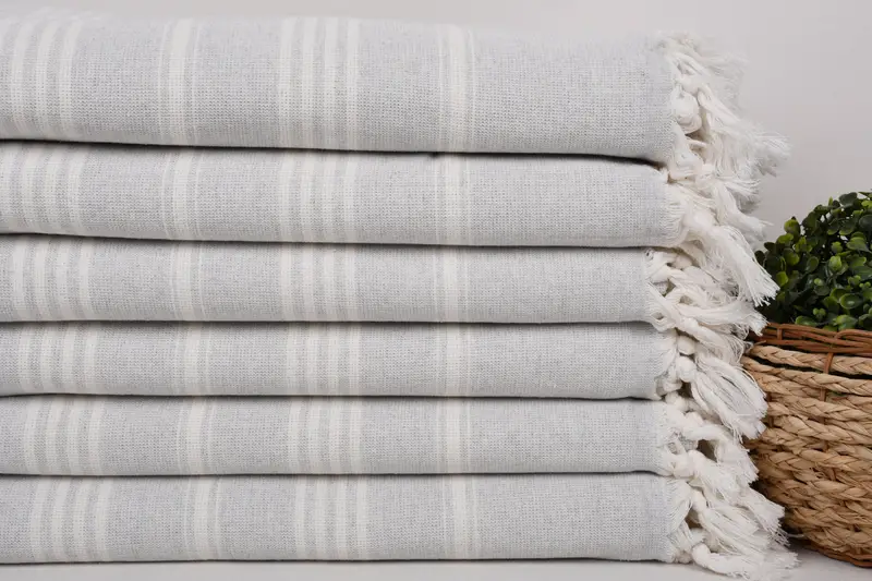 70x40 Cotton Striped Towel, Bridal Party Gifts, Quick-dry peshtemal, Organic cotton Turkish peshtemal towel, Gift For Him, Gym Towel, Custom Towel - 2