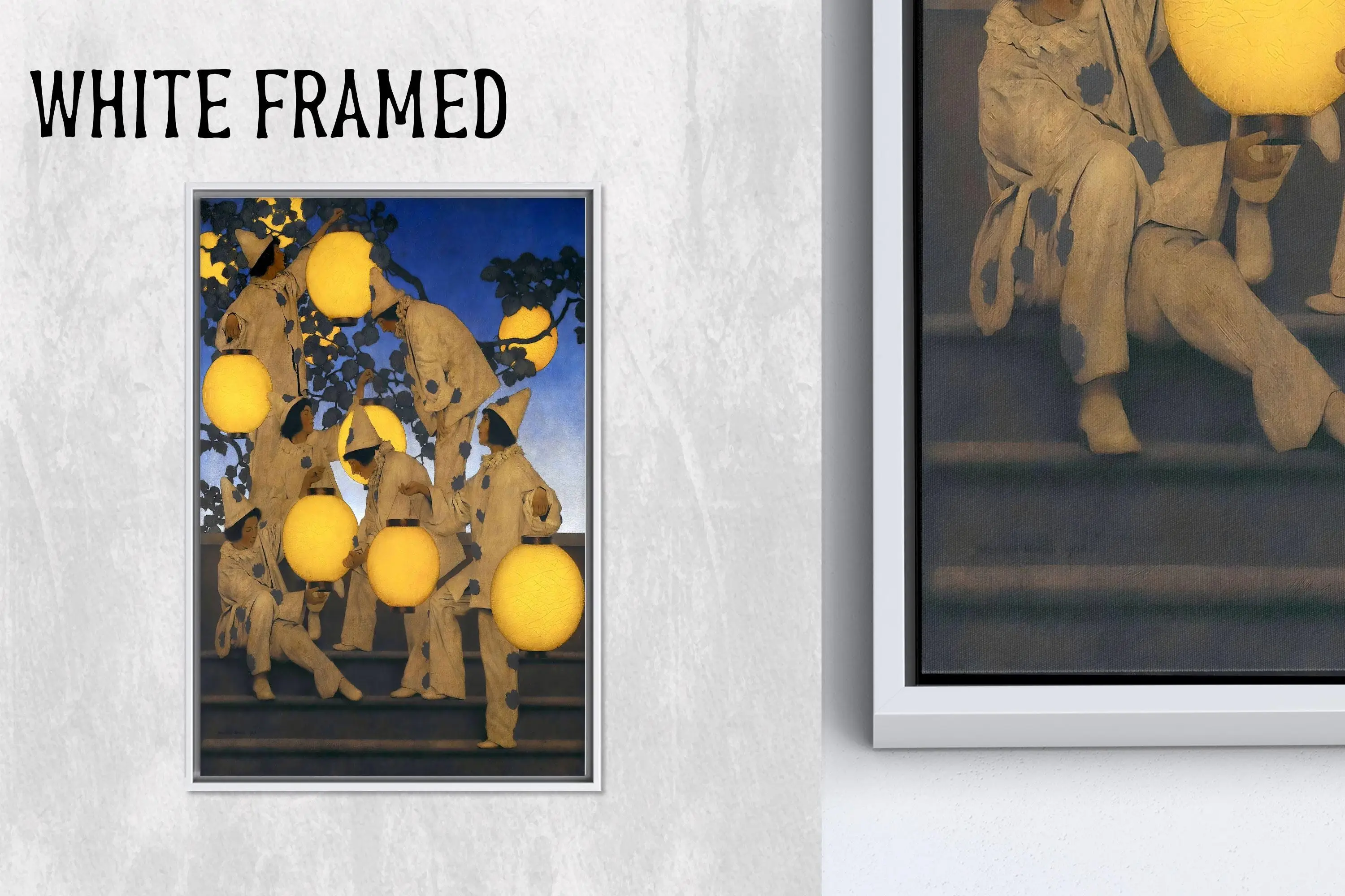 Modern Surreal Abstract Canvas: The Lantern Bearers Print - 1