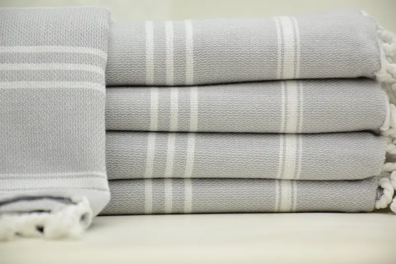 Turkish Tea Towel, 40x24 Cotton Striped Towel, Best Friend Christmas Gift, Turkish Hand Towel, Wedding Gift Kitchen Towel, Monogram Hand Towel - 1
