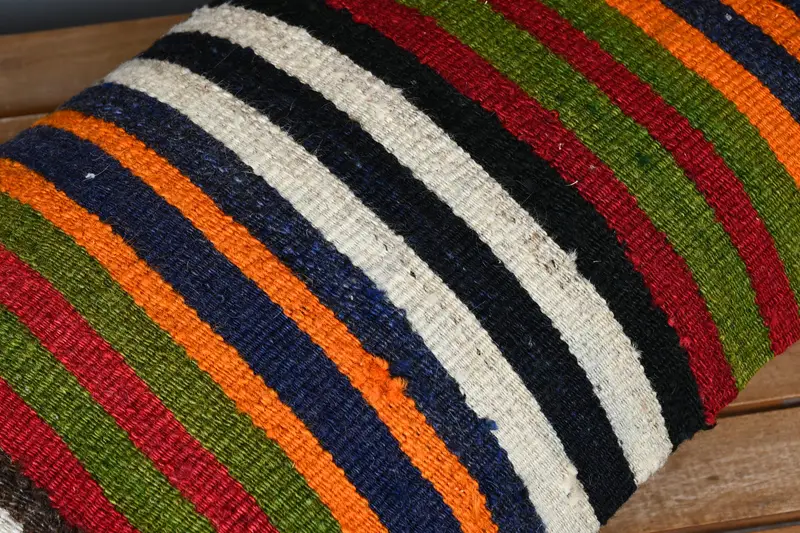 Cushion, Bohemian Cushion Pillow Cover, 16x24 Green Cushion Cover, Throw Kilim Pillow, Pillow for Sofa, Colorful Cushion, Boho Pillow - 3
