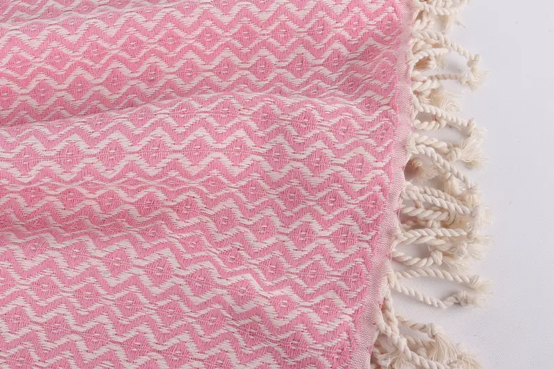 Valentines Day Gift, 70x40 Cotton Diamond Towel, Turkish beach towel with fringe, Custom Wedding Gifts, Bridal Shower Favors, Beach Towel Bulk - 8