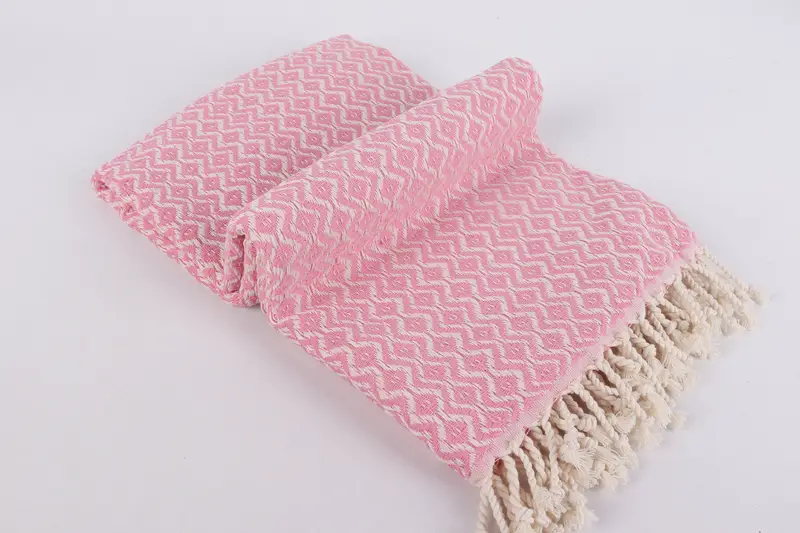 Valentines Day Gift, 70x40 Cotton Diamond Towel, Turkish beach towel with fringe, Custom Wedding Gifts, Bridal Shower Favors, Beach Towel Bulk - 6