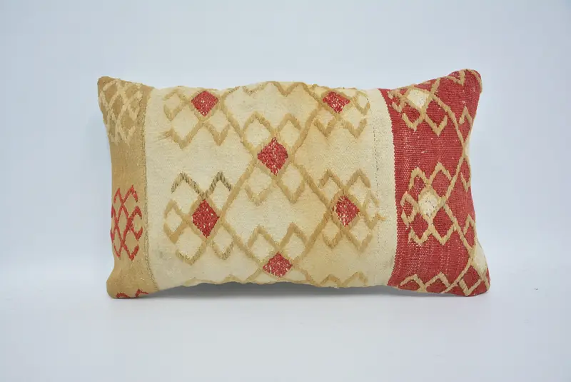 Antique Pillows, Boho Chic Cushion Case, Aesthetic Cushion Cover, Gift Pillow, Pillow Case, Vintage Pillow, 12x20 White Pillow Case - 1