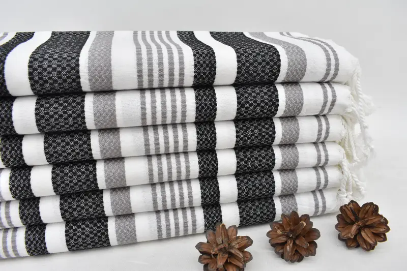 Bachelor Gifts, Quick-Dry Beach Towel, 70x40 Cotton Striped Towel, Family Gift, Sand-resistant Turkish towel for travel, Personalized Towel
