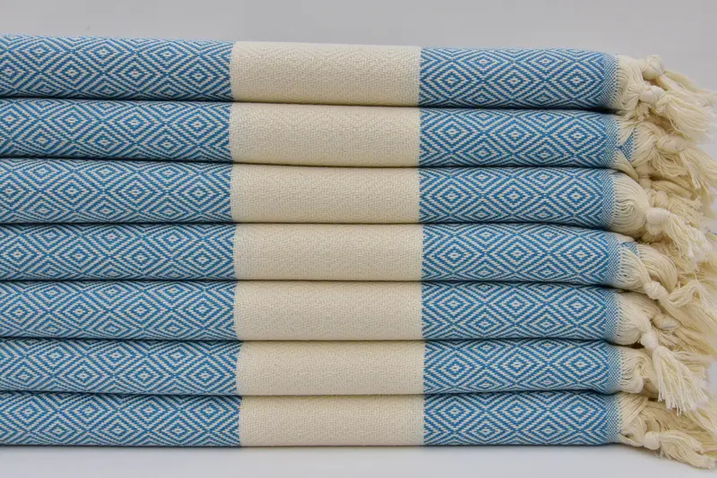 Travel Towel, Luxury towel, Quick-dry towel, Bridesmaid Gift Towel, 70x40 Cotton Diamond Towel, Handmade Gift, Handmade Turkish hammam towel - 4