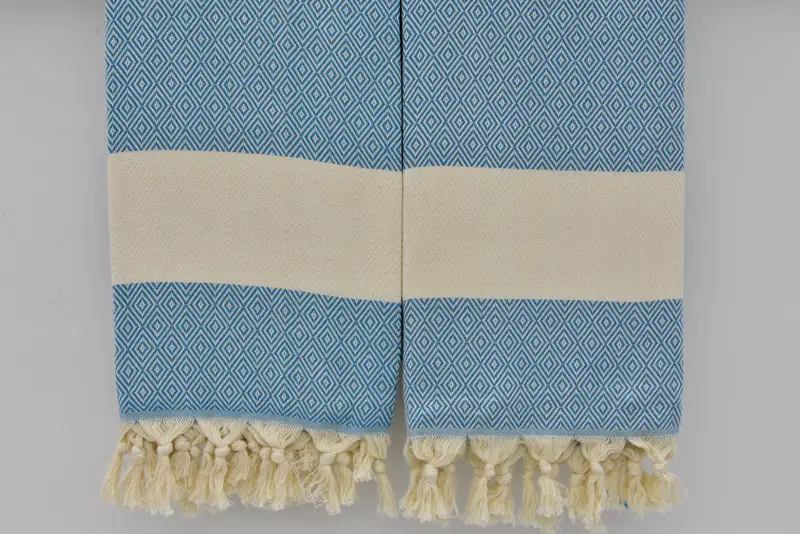 Travel Towel, Luxury towel, Quick-dry towel, Bridesmaid Gift Towel, 70x40 Cotton Diamond Towel, Handmade Gift, Handmade Turkish hammam towel - 3