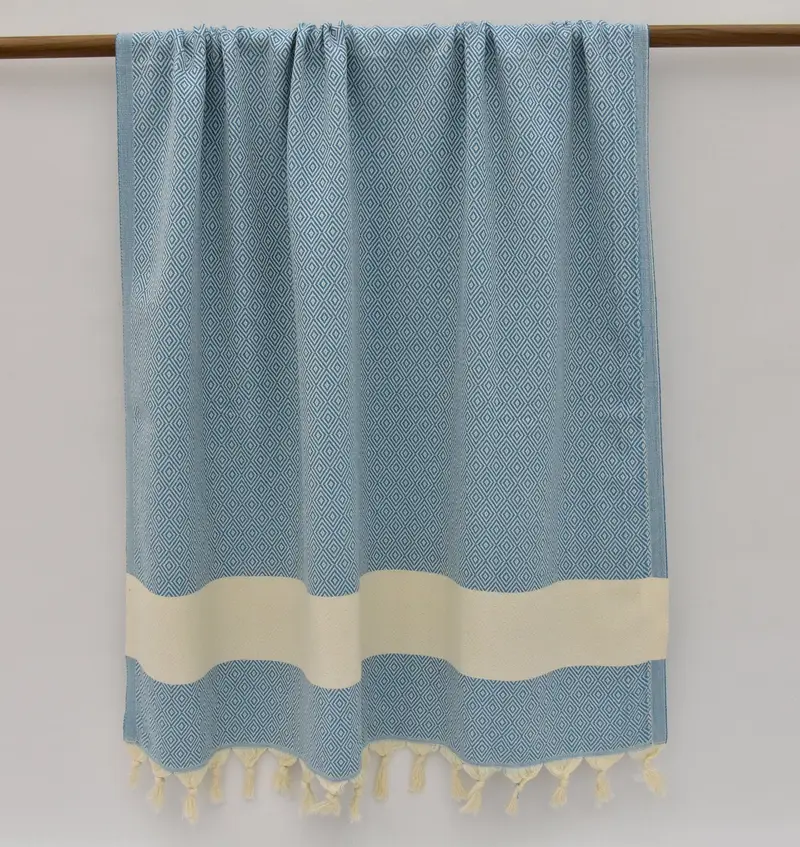 Travel Towel, Luxury towel, Quick-dry towel, Bridesmaid Gift Towel, 70x40 Cotton Diamond Towel, Handmade Gift, Handmade Turkish hammam towel - 2