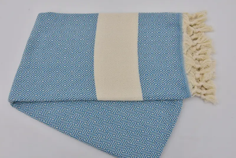 Travel Towel, Luxury towel, Quick-dry towel, Bridesmaid Gift Towel, 70x40 Cotton Diamond Towel, Handmade Gift, Handmade Turkish hammam towel - 7