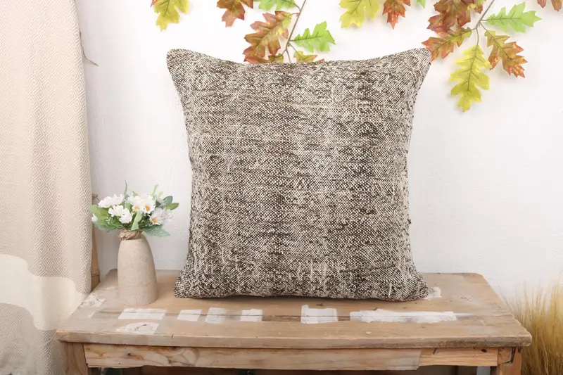 Handgefertigtes südwestliches Kissen, Vintage besticktes Kissen