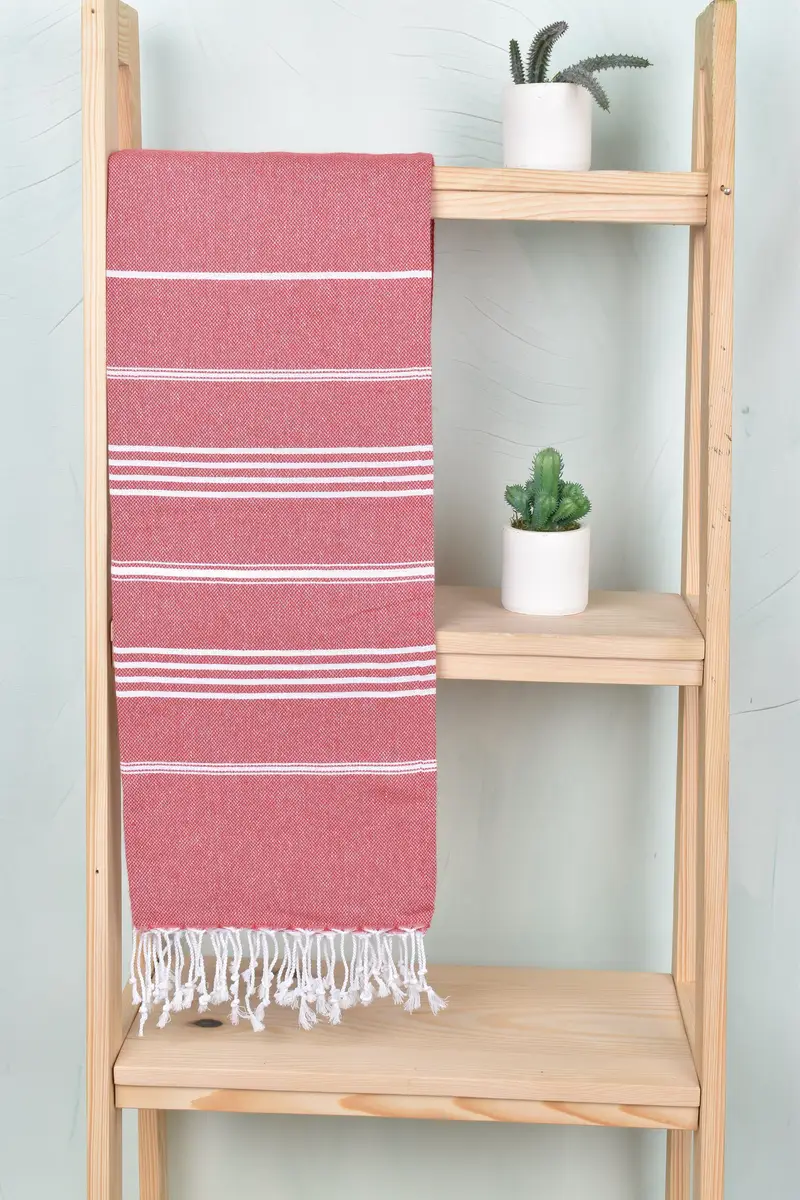 Custom Wedding Gift, Bachelor Gift, Organic towel, Handmade Turkish hammam towel, 70x40 Cotton Striped Towel, Housewarming Gift, Family Gift Basket - 8