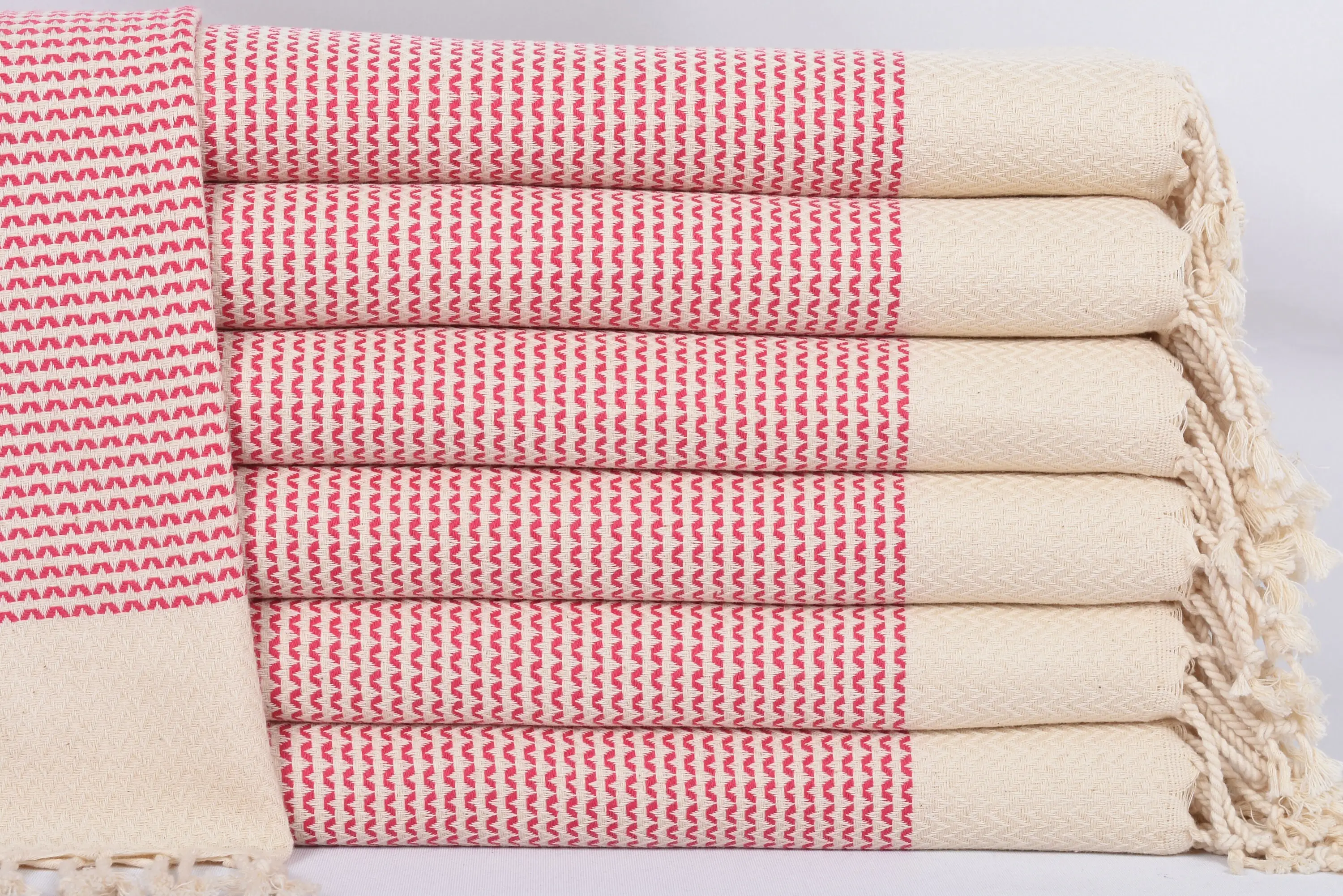 Fuchsia Diamond Tea Towel, Organic Cotton, Personalized, 40x20 Inches - 1