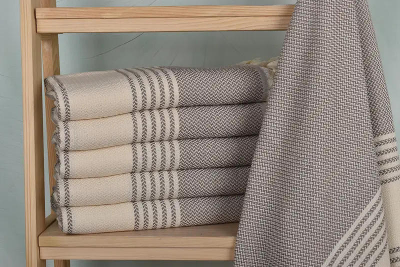 Turkish Bath Towel Set, Fouta towel, Wedding Towel, Best Friend Christmas Gift, 70x40 Cotton Striped Towel, Turkish bath towel, Bridal Shower Gift - 2