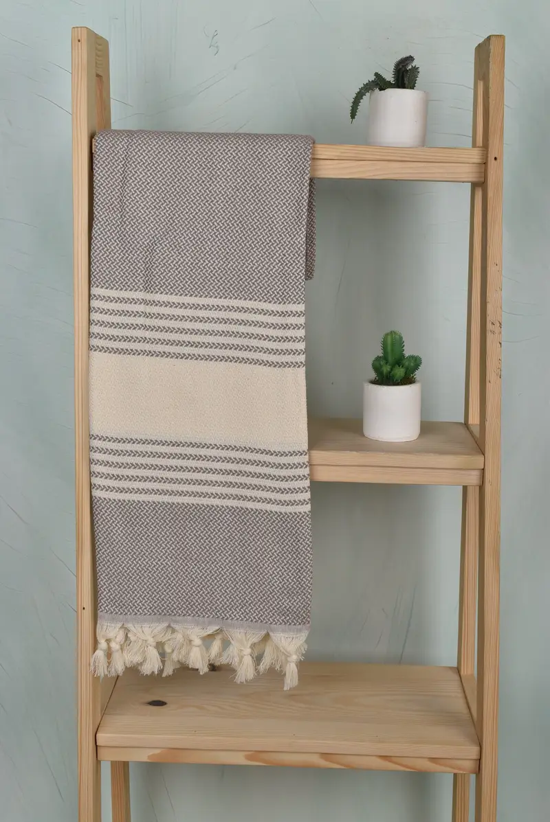 Turkish Bath Towel Set, Fouta towel, Wedding Towel, Best Friend Christmas Gift, 70x40 Cotton Striped Towel, Turkish bath towel, Bridal Shower Gift - 8