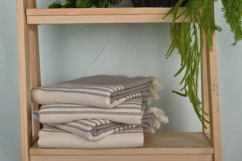Turkish Bath Towel Set, Fouta towel, Wedding Towel, Best Friend Christmas Gift, 70x40 Cotton Striped Towel, Turkish bath towel, Bridal Shower Gift - 7
