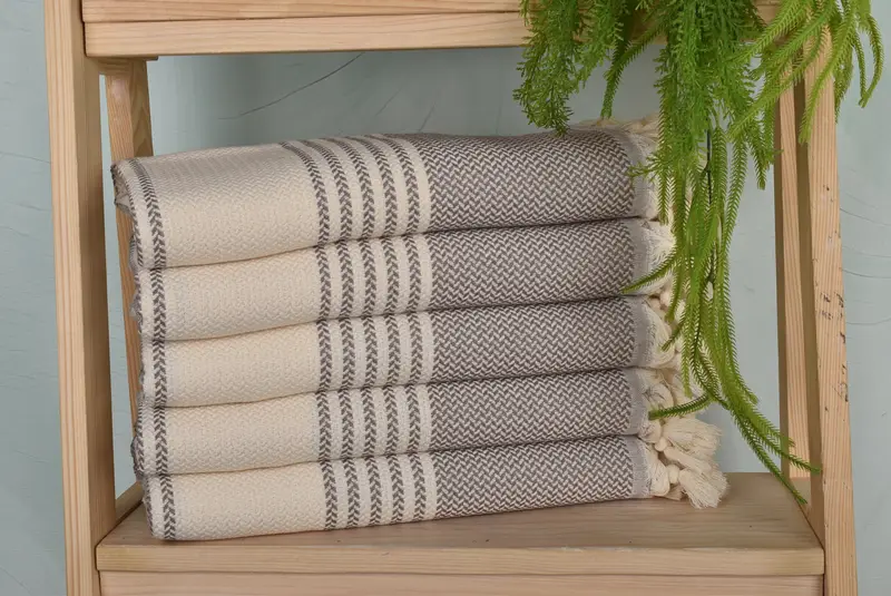 Turkish Bath Towel Set, Fouta towel, Wedding Towel, Best Friend Christmas Gift, 70x40 Cotton Striped Towel, Turkish bath towel, Bridal Shower Gift - 1
