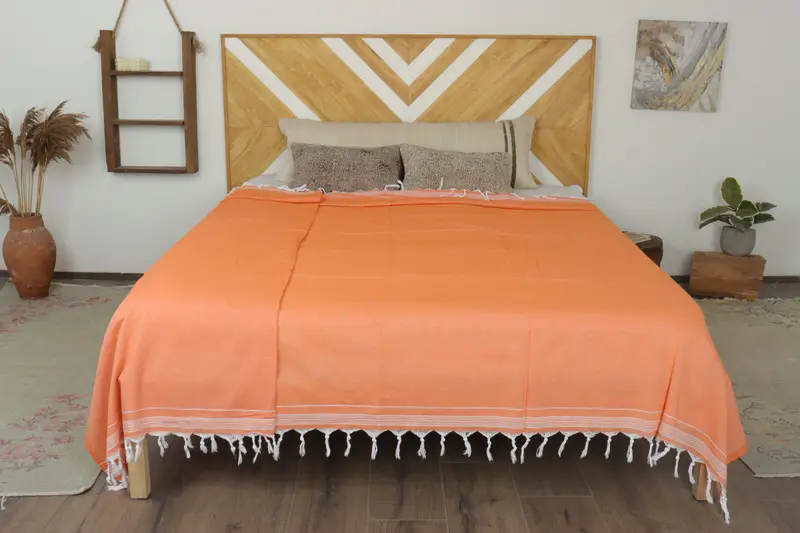 Throw Blankets, 92x56 Cotton Striped Towel, Custom Blanket, Thanksgiving Tablecloth, Housewarming Gift, Bachelorette Gifts, Halloween Blanket - 1