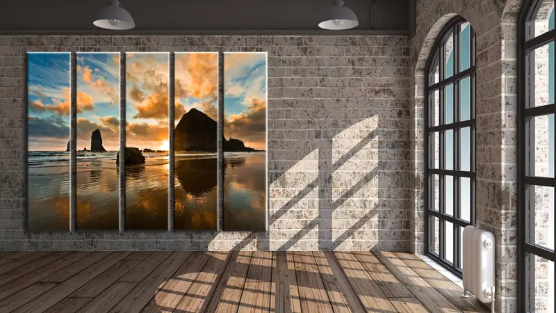 Cannon Beach Oregon Coast Haystack Rock, Cannon Beach, Sunset Wall Art, Canvas Print, Landscape Print, Oregon at Sunset, Pacific Ocean Coast - 2