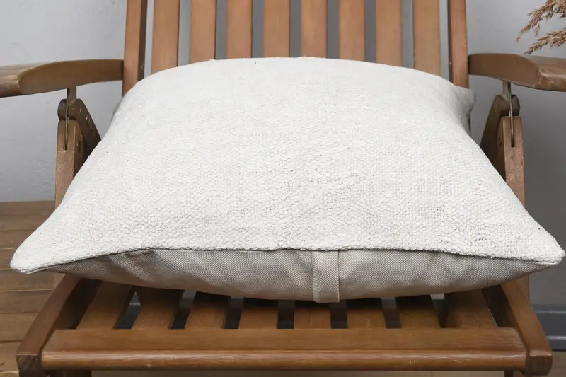 Pillow Sham, Boho Pillow Sham Cover, Antique Pillows, Luxury Pillow Case, Interior Designer Pillow, 20x20 Beige Pillow Cover - 5