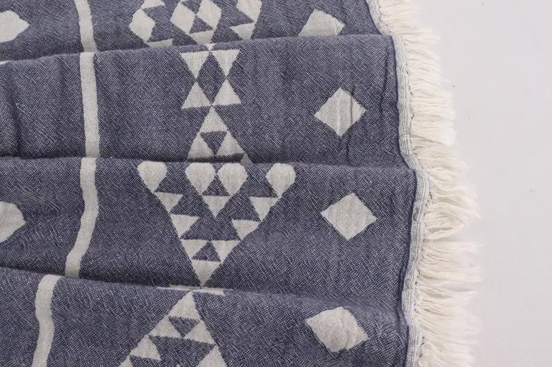 Turkish Bedcover, Personalized Blanket, 70x60 Cotton Geometric Towel, Monogram Beach Blanket, Summer Gift, Decorative Blanket, Wedding Favors - 8