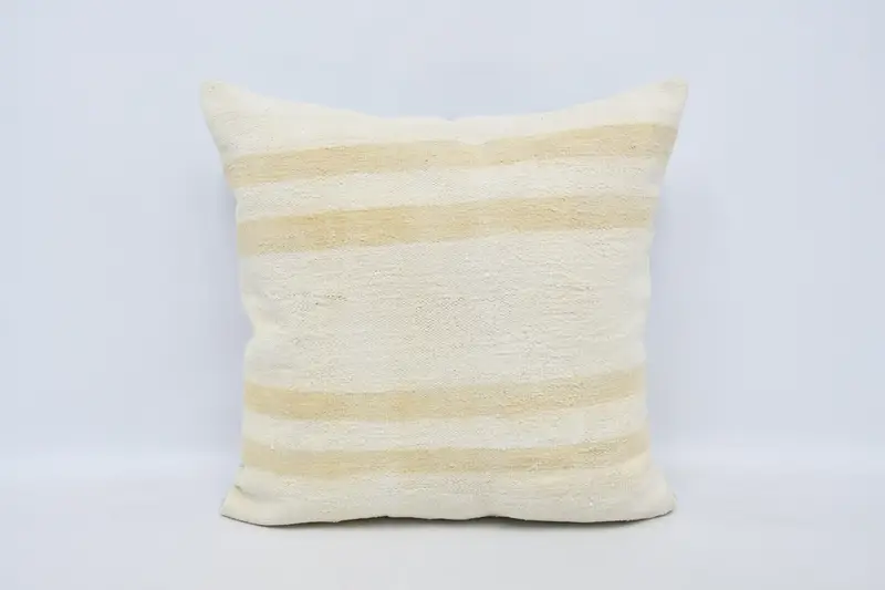Kilim Pillow Cover, Nomadic Cushion Case, Antique Pillows, 28x28 White Pillow Cover, Ethnic Cushion Case, Pillow Cover, Boho Pillow Sham Cover - 1