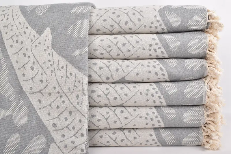 Shower Curtain, Boyfriend Christmas Gift, 100x92 Cotton Whale Design Towel, Boho Throw Blankets, Bedspread, Decorative Bedspread, Decorative Blanket - 2