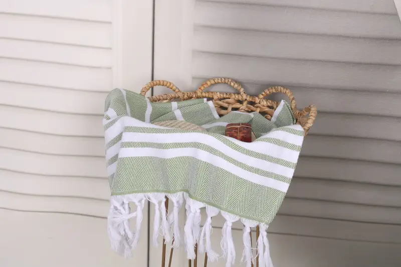 Turkish Tea Towel, Gift For Him, 40x20 Cotton Zig zag Towel, Baby Boy Gift, Small Bath Towels, Gym Towel, Monogrammed Hand Towel, Bridal Shower Gift - 2