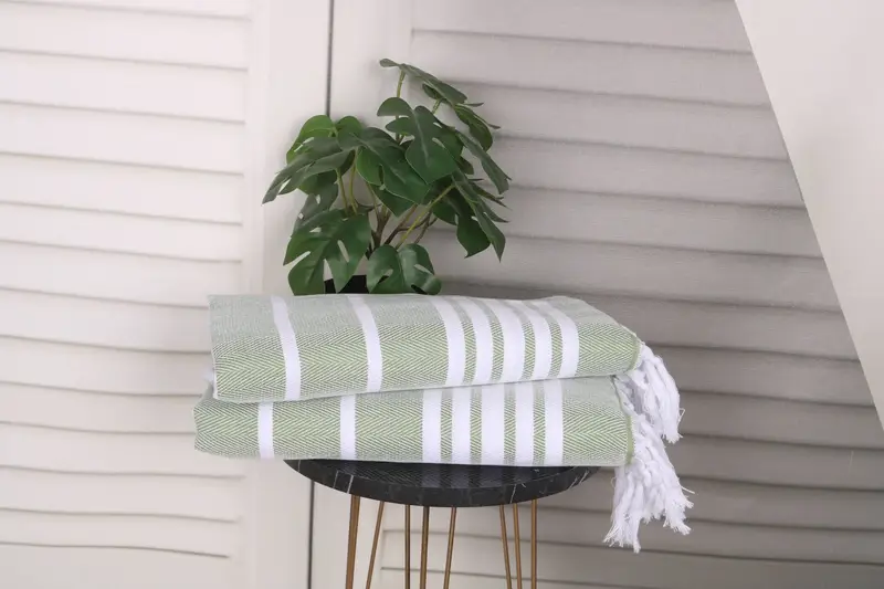 Turkish Tea Towel, Gift For Him, 40x20 Cotton Zig zag Towel, Baby Boy Gift, Small Bath Towels, Gym Towel, Monogrammed Hand Towel, Bridal Shower Gift - 3
