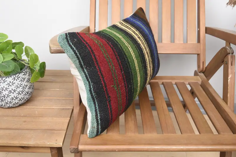 Pillow for Sofa, Rustic Pillow Cover, Pillow Sham, Interior Designer Pillow, Authentic Cushion, Turkish Pillow, Floor Pillow, 12x20 Red Pillow Cover - 2