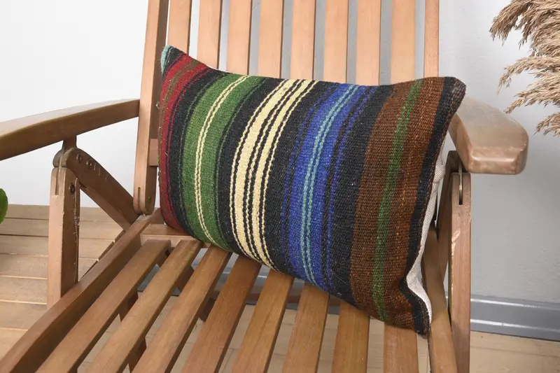 Pillow for Sofa, Rustic Pillow Cover, Pillow Sham, Interior Designer Pillow, Authentic Cushion, Turkish Pillow, Floor Pillow, 12x20 Red Pillow Cover - 3