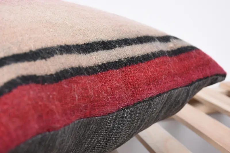 Meditation Pillow Sham, Turkish Kilim Pillow, Cushion Cover, 20x20 Beige Cushion, Kilim Cushion Sham, Antique Pillows, Outdoor Pillow - 7