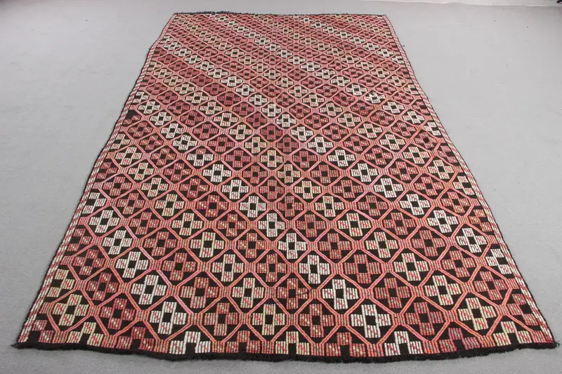 Zarif Pembe Fas Halısı, 5,9x10 ft Şık Dekor