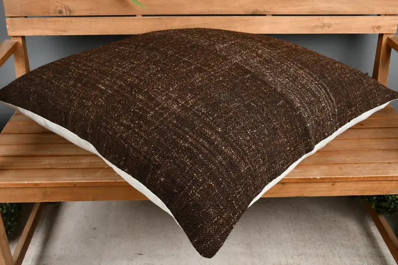 Cushion, Vintage Kilim Pillow, Kilim Cushion Sham, 32x32 Brown Cushion Case, Lounge Throw Pillow, Accent Throw Pillow Cover, Kilim Pillow Cover - 2