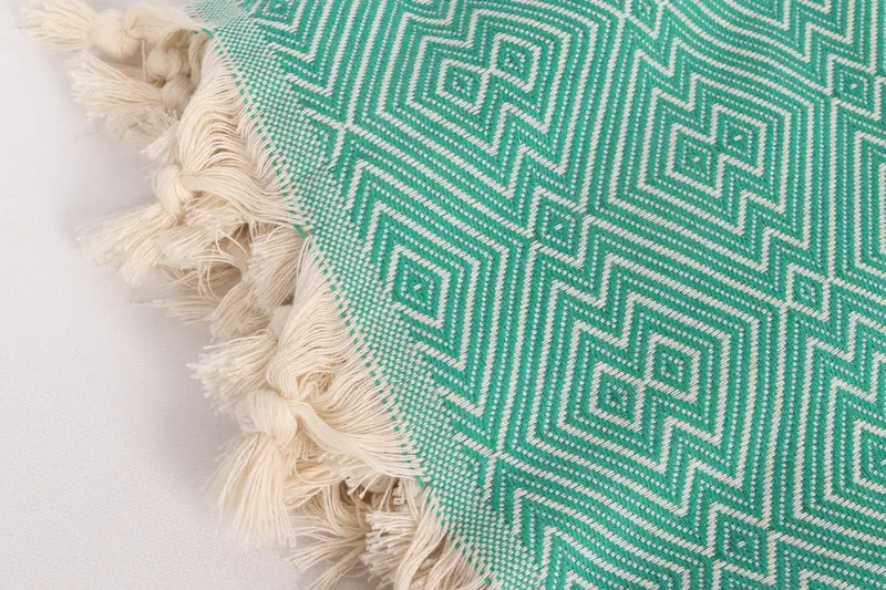 Turkish Blanket, Tablecloth, Shower Curtain, 92x80 Cotton Diamond Towel, Wedding Favors, Monogram Beach Blanket, Decorative Bedspread, Handmade Gift - 7