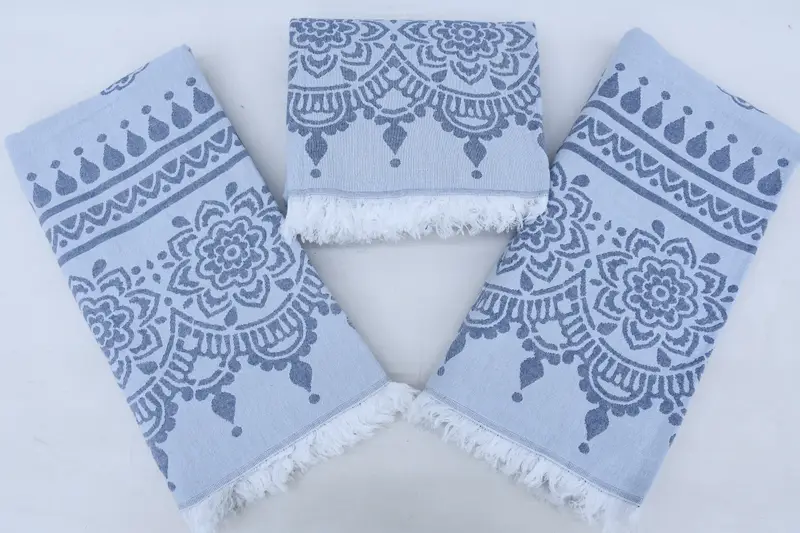Turkish Bath Towel USA, Personalized Wedding Gift, Travel Towel, 70x40 Cotton Floral Patterned Towel, Gift Towel, Gift For Him, Sand-resistant towel - 1
