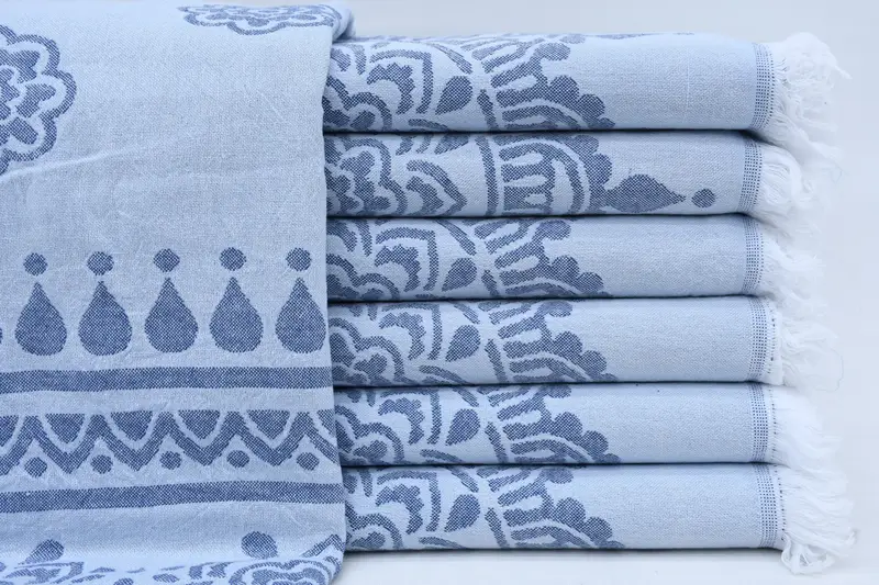 Turkish Bath Towel USA, Personalized Wedding Gift, Travel Towel, 70x40 Cotton Floral Patterned Towel, Gift Towel, Gift For Him, Sand-resistant towel - 2